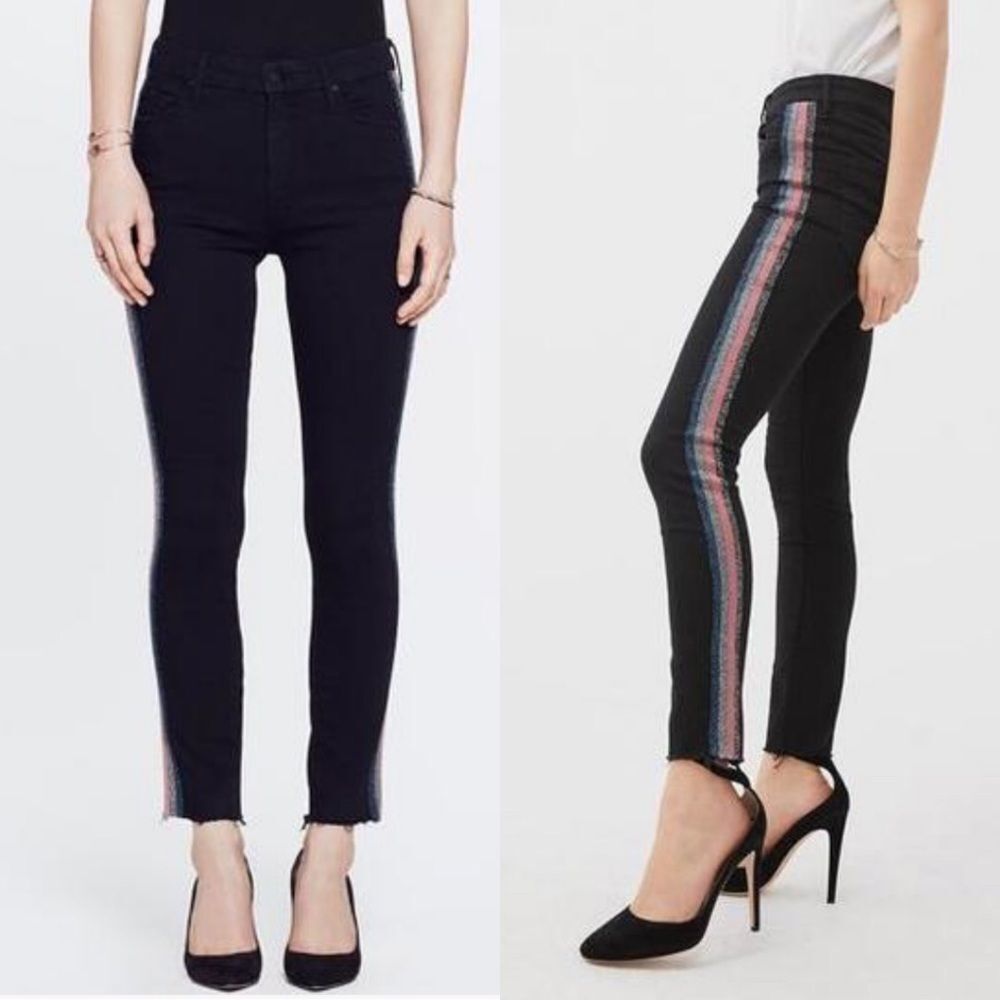 NWT Mother High Waisted Looker Ankle Fray Jeans